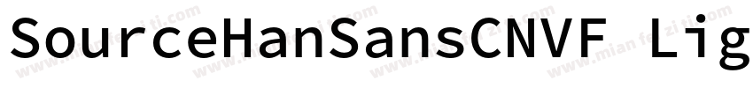 SourceHanSansCNVF Light字体转换